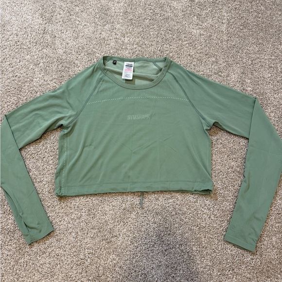 Gymshark Breeze Lightweight Seamless Long Sleeve Crop Top Medium - Picture 2 of 8